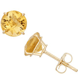 Gioelli 10k Yellow Gold 1 3-4ct TGW 6-mm Round Birthstone Stud Earrings