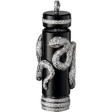 High Jewelry visible hour serpent décor pendant watch